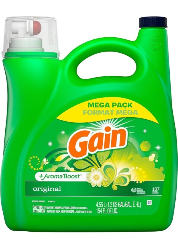 Laundry Detergent, Mega Pack (Gain) 4.55 L